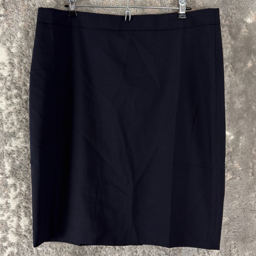 NEW Banana Republic Size 14‎ Wool Stretch Minimalist Career Preppy Skirt Black